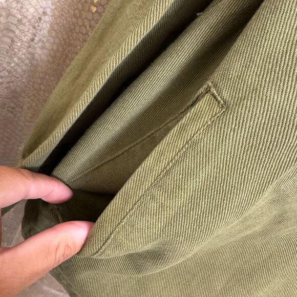 Idyllwind Olive Green Gold Stich Military Style Zip Jacket Medium - Picture 7 of 9